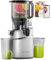 AMZCHEF Automatic - Cold - Press - Juicer - Machines 250W Free Your Hands - 135MM Opening and 1.8L Capacity Slow Juicers for Whole Fruit and Vegetable - Triple Filter, Safety Lock, Classic Silver