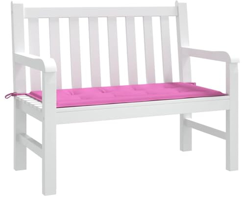 vidaXL Garden Bench Cushion Pink 120 x 50 x 4 cm Oxford fabric, Outdoor Cushion, Bench Pillow, Indoor, Elegant Design, Plush Foam-Filled, Comfortable Seating Addition
