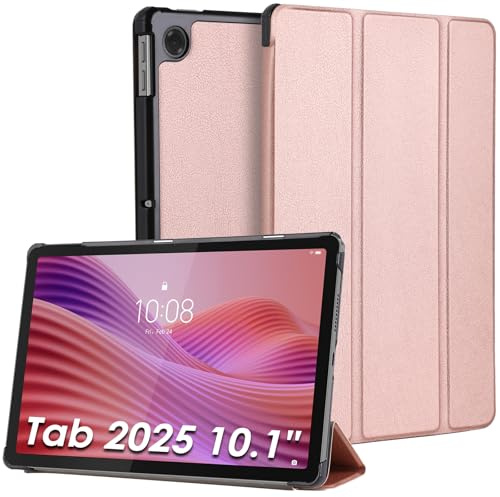 Bighan Funda Compatible para Lenovo Tab 2025 10.1, Carcasa Folio con Soporte y Tapa Magnética para Lenovo Tab 2025 - Rosa