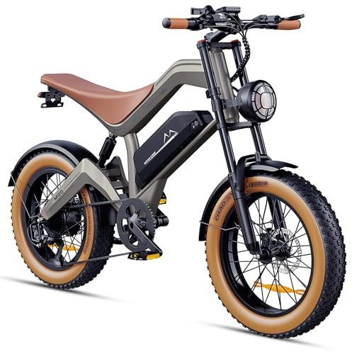 Bicicleta eléctrica Fat Bike de 20 x 4.0, Comecycle E-Bike Adult Electric Bicycle, Equipment with a 48V and 18.2Ah Additional Battery, Bicicleta Urbana Retro Style, with Dual Suspension.
