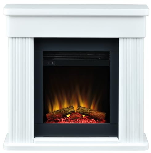 Dimplex Portland Optiflame Fullly Assembled Electric Fireplace - 16 Inch | Fully assembled mantle & hearth. Choice of flame colours & brightness. Remote control.