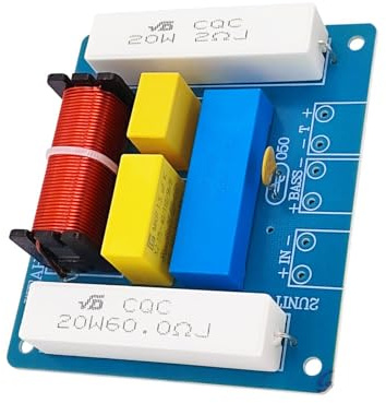 Zuoeay WEAH-245 2-Wege Studio Frequenzweiche mit metallisierten Kondensatoren, MKP Kondensatoren Hochtemperatur Silikon Stahlkern Design, klangstarke Frequenzweiche