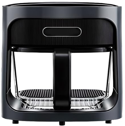 Air fryer 6L Oil-Free 1200W with 7 Pre-Programmed Cooking Modes, 120-200℃ Temperature Adjustment, Glass Fry Basket, LED Display