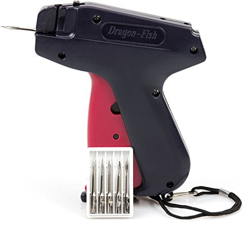 ABN Finest Clothes Tagging Label Tag Gun Clothing Price Tagger Plastic Fastener Kimble Gun with 6x Stainless Steel Needles 1000 Kimble Barbs 80mm