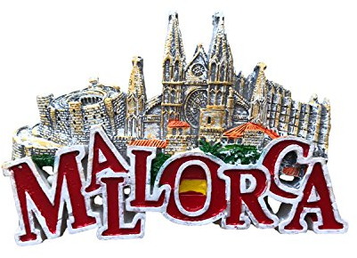 Kühlschrankmagnet, Palma-Kathedrale, Mallorca, 3D-Buchstaben, Schloss Belleville, Reiseaufkleber, Souvenir, Kühlschrankmagnet, Dekoration für Zuhause und Küche