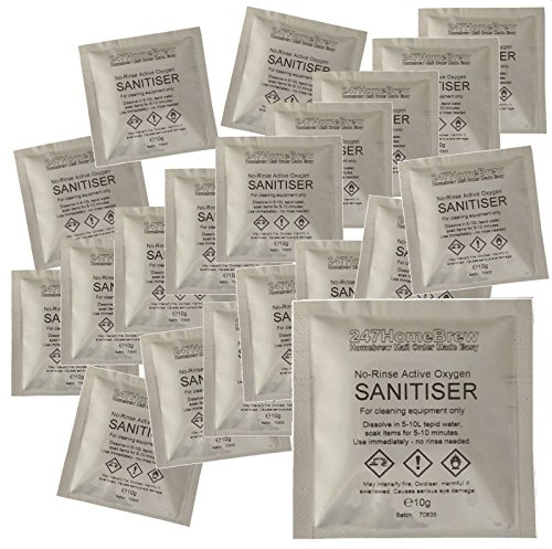 20x No-Rinse Steriliser 10g with Active Oxygen for Homebrew Household sanitising
