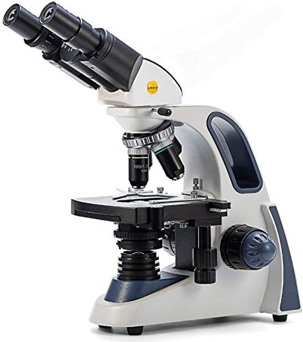 SWIFT SW380B Professional Binocular Compound Microscope,40X-2500X,Siedentopf Head,Brightfield, LED Illumination, Abbe Condenser, Double-Layer Mechanical Stage