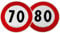 4R Quattroerre.it 1545/40 Selbstklebende Geschwindigkeitsbegrenzung 70 und 80 km/h, EU genehmigt