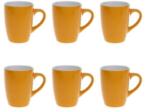 Paris Prix Secret de Gourmet - Lot de 6 Mugs Colorama 38cl Jaune