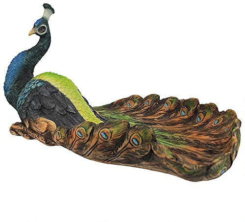 Design Toscano The Pleasing Pfau Skulpturale Schale