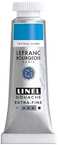 Lefranc Bourgeois Linel Gouache Extra-Fine Tube 14ml Ton Bleu Azural Série 2
