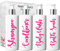 Print Maniacs Mrs Hinch Inspired White Personalised Pump Bottles Bathroom Kitchen Set Shampoo Conditioner (Pink)