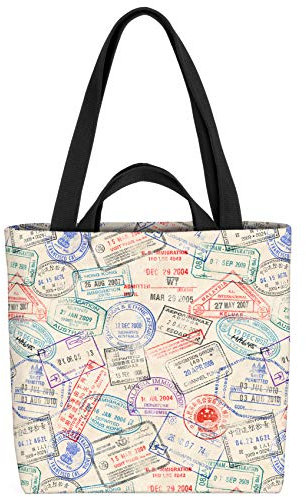 VOID Reisepass Stempel Tasche 33x33x14cm,15l Einkaufs-Beutel Shopper Einkaufs-Tasche Bag