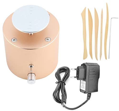 Mini Pottery Wheel Machine mit 6,5 cm 2000 U/min Turntable Clay Ceramic Craft Tools für den Schulunterricht, Pottery Bar oder den Heimgebrauch(EU Stecker)