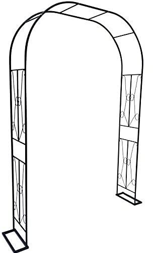 WXZX Gartenbogen,Rosenbogen,Pflanzbogen,Metall Pergola Rankhilfe Rankgitter Torbogen Rankbogen Wetterfest,Schwarz,Kletterpflanzen Terrasse,für Lange Haltbarkeit