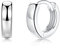 Creolen Silber 925, Klein Ohrringe Silber 925 Creolen (10mm) Leichte Creolen Huggie Ohrringe Silber Schmuck für Damen Herren Mädchen Breite 3mm