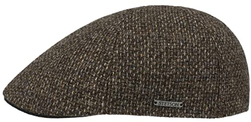 Stetson Texas Classic Wool Flatcap - Schiebermütze Herren - Herrenmütze mit Baumwollfutter - Schirmmütze Herbst/Winter - Wollcap braun L (58-59 cm)