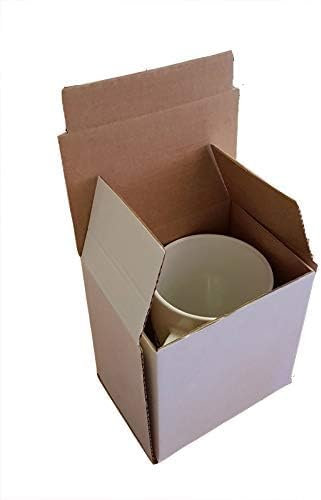 25x Smash Proof Mug Boxes for Shipping - 11oz Coffee Mug Box White Mug Packing Gift Box for Safe Delivery (120 x 90 x 120mm) 12 x 9 x 12cm – Sturdy Cardboard Sublimation Mug Mailing Boxes