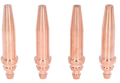 Soudage des pointes, embouts de chalumeau de coupe à l'acétylène, 4 embouts de coupe isobariques Kit de buses de cuivre pour le soudage au gaz acétylène Consommables de torche G02
