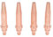 Soudage des pointes, embouts de chalumeau de coupe à l'acétylène, 4 embouts de coupe isobariques Kit de buses de cuivre pour le soudage au gaz acétylène Consommables de torche G02