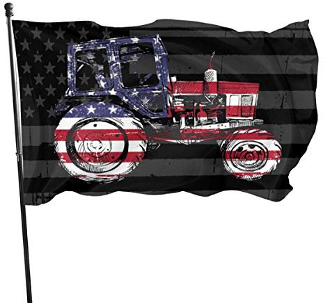 Bannerfahnen Usa Flaggen Patriotischer Traktor Bauer Flagge Mit Ösen Langlebig Garten Flagge Verblassen Beständig Fahne Für Feiertage, Drinnen Und Draußen, Garten, 90X150Cm