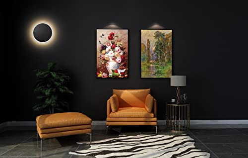 Northpoint LED Design Wandleuchte Backlight Schwarz Ø25cm Deckenlampe indirektes Licht Ambientelicht warmweiß 3000K IP20 9W 400lm