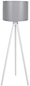 WELL HOME MOBILIARIO & DECORACIÓN Stehleuchte mit Gestell aus MDF Farbe Grau Weiß