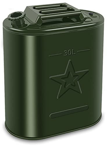 Rectangulaire 10L / 20L / 30L Réservoir de carburant portable avec poignée Tri-bar, Réservoir d'essence en métal épaissi - Antistatique