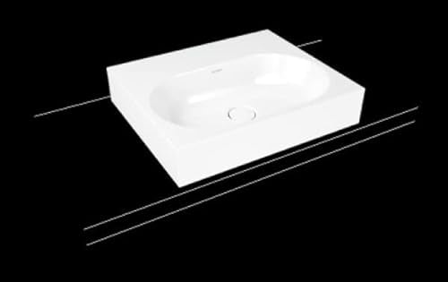 Kaldewei CENTRO Aufsatzwaschtisch 3057 600x500x120 mm, 903006003001, Ausführung: Ohne Hahnlochbohrung