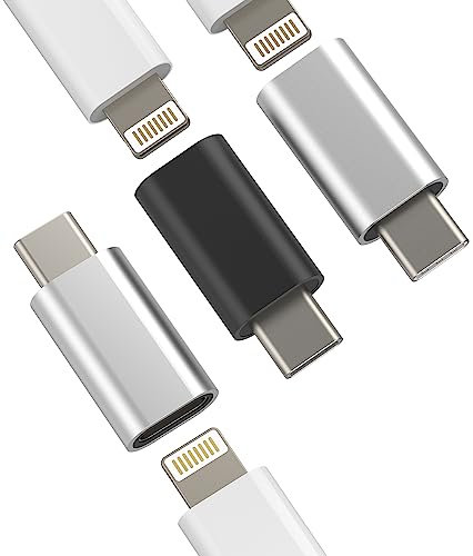USB C Male to Lightning Female Adapter(3pack)Type Charger Cord Connector compatible for Samsung Galaxy Note S9 S10 S20 S21 S22 S23 Ultra Z Flip Plus Google Pixel LG Ipad Air4 for iPhone Charging Cable
