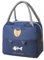 WUWYOUWL Bolsa de almuerzo, Lindo Aislado Reutilizable Almuerzo Bolsas Nevera Bolsa de Almuerzo Plegable Impermeable para Mujeres, Hombres, Niños y Estudiantes Viaje Picnic Escuela (Oso Oso Azul)