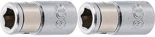 BGS 8213 | Adaptateur avec bille de retenue | 6,3 mm (1/4) | six pans intérieurs 6,3 mm (1/4) (Lot de 2)