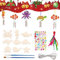 Lunriwis 50 Stück Ocean Series Windspiel aus Holz Weihnachten Bastelset,Ocean Series Anhänger mit Holzmalerei,Holzanhänger Weihnachten zum Bemalen,Weihnachtsdekoration Basteln