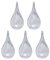 TSBB Tropfenförmige,klare,Leere Weihnachtskugel,5 Stück,wassertropfenförmiger Weihnachtsschmuck,Baumschmuck,befüllbare,Leere Tropfenkugel für Festliche Hochzeitsdekoration