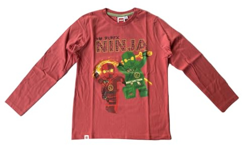LEGO Ninjago Langarmshirt Jungen (DE/NL/SE/PL, Numerisch, 110, Regular, mineralrot)
