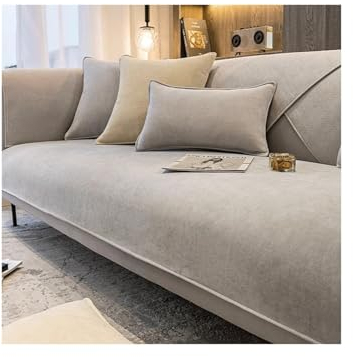 Awoyep Chenille Sofabezug, Sofabezug Ecksofa L Form, Couch Überzug U Form, Rutschfester Sofa Überzug 1/2/3/4 Sitzer, Sofaschoner, Chenille Couchbezug (Color : F, Size : 90 x 180 cm)