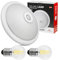 Maclean MCE324 Deckenleuchte mit Bewegungs- und Dämmerungssensor inkl. Leuchtmittel Innenleuchte PIR Lampe Beleuchtung IP20 360° E27 (Deckenleuchte inkl. 2x LED 4W Warmweiß G45)