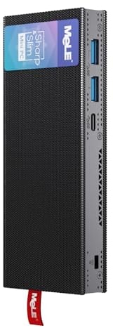 MeLE Mini PC Stick lüfterlos PCG02 Pro 12th Gen Alder Lake - N100(bis zu 3,4GHz), 8GB DDR4 RAM 128GB Schreibtisch-Computer Unterstützt 4K Duale Anzeige/WiFi/BT/Ethernet,Haus Geschäft Büro Industrie