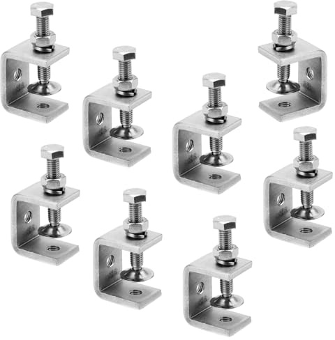 CHUENHEI 8 Stück C Klemme 30mm, Tischklemme Kleine C Klemmen Edelstahl, Einstellbereich 0-25mm, Mini Schraubzwinge C Zwingen Schweißklemme für Schweißen, DIY, Holzbearbeitung