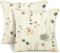 YCOLL Kissenbezug 50x50 2er Set Dekokissen Leinen Sofakissen,Zierkissen Florales Aquarellgemälde Kissenbezüge,für Sofa Schlafzimmer Wohnzimmer Outdoor Kissenhülle 50x50cm A258-20