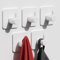 Auxmir 5 Pack Self Adhesive Hooks, Max 10kg Heavy Duty Sticky Hook, Stainless Stick on Towel Hook, Nail Free Adhesive Hooks for Kitchen, Bathroom, Cupboards, Office, Doors, Walls, Coats, Keys