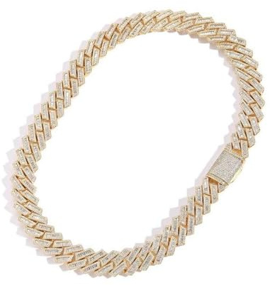 Extra glänzende große kubanische Gliederkette für Männer, solide, Dicke Iced Out Hip Hop Miami Kubanische Kette, Breite 18 mm, kubanische Herren-Gliederkette, 16–24 Zoll – inklusive Box