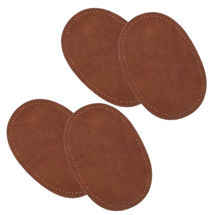 Sewroro 2paare Ellenbogenflicken Für Pullover Ovale Reparaturflicken Aus Pu Näharbeiten Für Kleidung Diy-aufnäher Für Jacken Und Hemden Bekleidungszubehör Zum Stopfen Von Abnutzungen