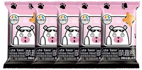 WSYLS Biscuits Gouter Chocolats Cookies Biscuits Croustillants Au Chocolat Fourrés, En Forme De De Dessins Animés 360g (Saveur fraise (environ 40 paquets))