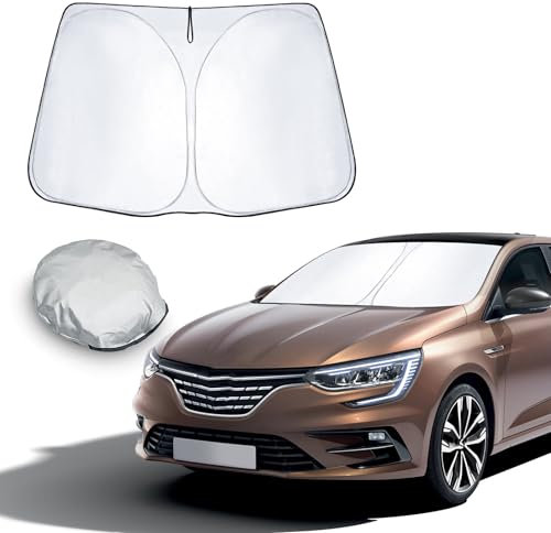 CDEFG Compatible con Renault Megane 4 IV GT RS 2016-2024 Parasol Coche Delantero Parabrisas Protector Plegable Mejor Fresco-Parasol Megane IV Accesorios