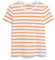 ARMEDANGELS Damen RIPP-T-Shirt aus Bio-Baumwoll Mix KARDAA Stripes T-Shirt Slim Fit White-Light Tangerine