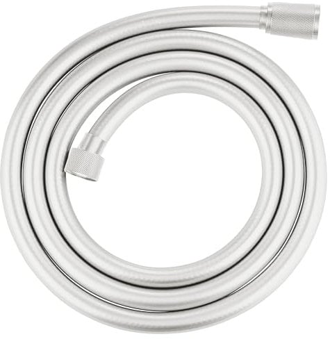 GROHE Silverflex - Flexo de ducha (1,75 m, resistente al calor, sistema anti-torsión, conexión universal G 1/2 x 1/2), Acero Superpulido, 28388DC1