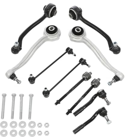 ISINEVER 10-teilig Querlenker Spurstangenkopf Koppelstange Vorne Kompatibel mit Mercedes-Benz W203 S203 CL203 C209 A209 R171 2033303411