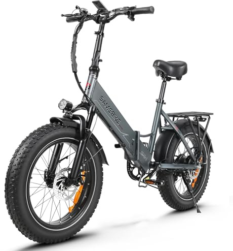 SAMEBIKE M200 E-Bike Klapprad Elektrofahrrad mit 20*4.0 Fat Tire, 624WH Lithium-Akku für Lange Reichweite bis 80-120KM, 7-Gang-All-Terrain Ebike Herren für MTB, Strand & Schnee