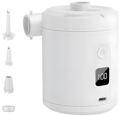 Bohany Pompa ad aria per materasso, ricaricabile senza fili, con display digitale, gonfia e sgonfia automaticamente, veloce per materassini, galleggianti e campeggio